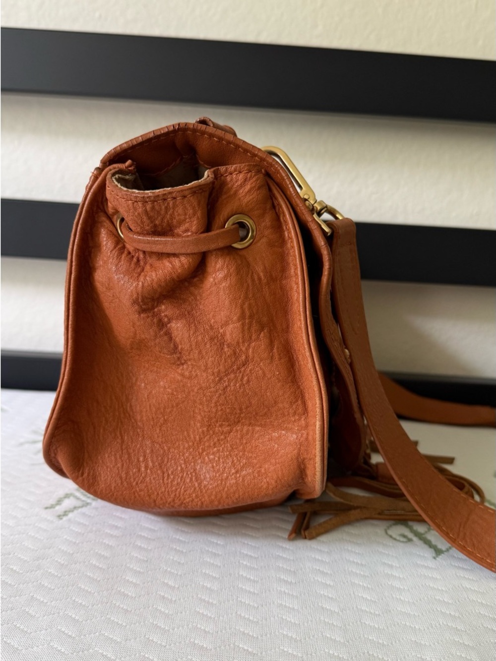 See By Chloe Brown Leather Crossbody Saddle Bag with Fringe - Picture 4 of 16